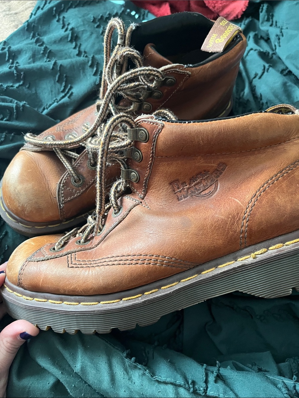 Dr. Martens Men's Brown Leather Lace-Up Work Boots